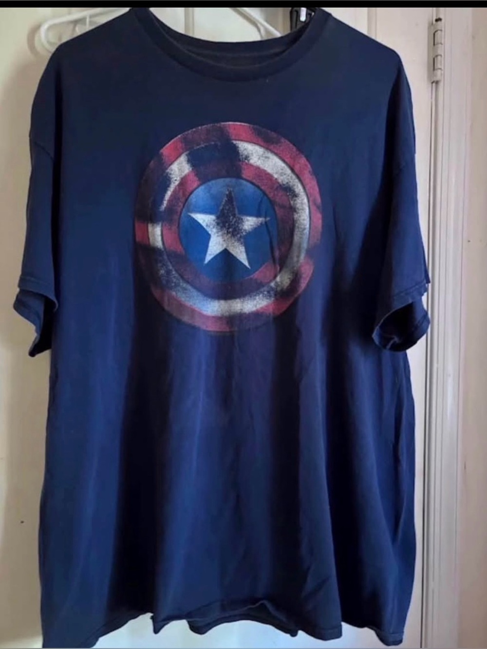 Captain America Graphic Tee - Navy Blue Mens Shirt